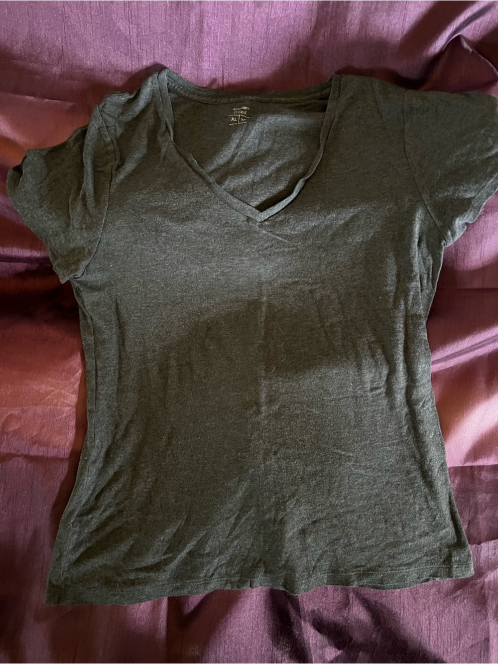 Old Navy Women's V-Neck Short Sleeve Tee - Charcoal